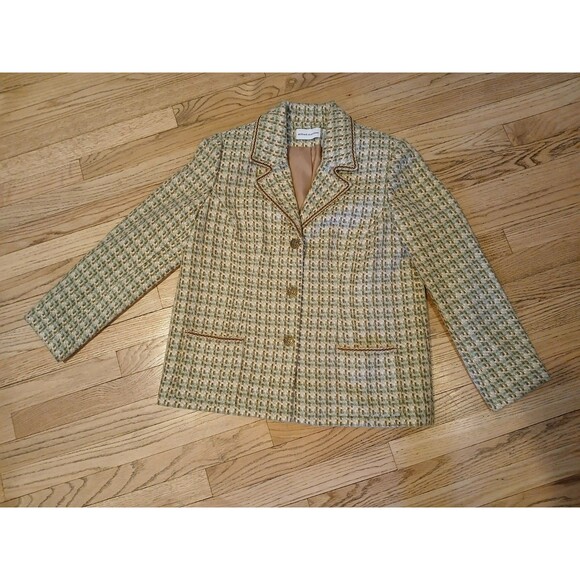 Alfred Dunner Jackets & Blazers - Alfred Dunner Women's Size 10 Tweed Blazer Jacket Buttons Usable Pockets Office